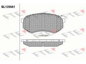 FTE BL1289A1 stabdžių trinkelių rinkinys, diskinis stabdys 
 Techninės priežiūros dalys -> Papildomas remontas
AY04-0MA-003, H260-33-28Z, H260-33-28ZA