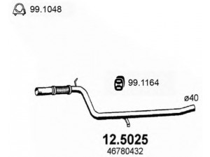 ASSO 12.5025 išleidimo kolektorius 
 Išmetimo sistema -> Išmetimo vamzdžiai
46780432