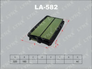 LYNXauto LA-582 oro filtras 
 Techninės priežiūros dalys -> Techninės priežiūros intervalai
17220-PGE-A00, AY120-HN031