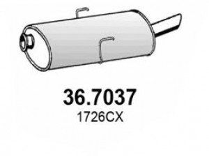 ASSO 36.7037 galinis duslintuvas 
 Išmetimo sistema -> Duslintuvas
1726AQ, 1726CX, 1726H9, 1726V6