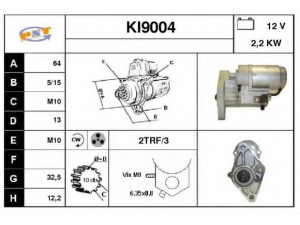 SNRA KI9004 starteris
OK55218400, OK55218400A