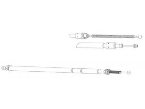 KAWE CT02151 trosas, stovėjimo stabdys 
 Stabdžių sistema -> Valdymo svirtys/trosai
4745J8