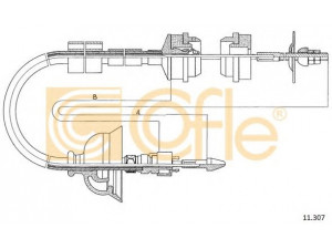 COFLE 11.307 sankabos trosas 
 Dviratė transporto priemonės -> Kabeliai ir tachometro velenaai -> Sankabos trosas
215081