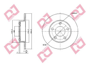 DJ PARTS BD1904 stabdžių diskas 
 Dviratė transporto priemonės -> Stabdžių sistema -> Stabdžių diskai / priedai
8D0615601B