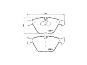 BREMBO P 06 054 stabdžių trinkelių rinkinys, diskinis stabdys 
 Techninės priežiūros dalys -> Papildomas remontas
34111763089, 34112339269, 34112339270