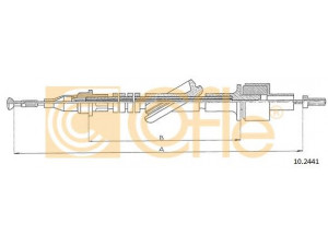 COFLE 10.2441 sankabos trosas 
 Dviratė transporto priemonės -> Kabeliai ir tachometro velenaai -> Sankabos trosas
6161414, 6177410, 86VB7K553ED, 88VB7K553AA