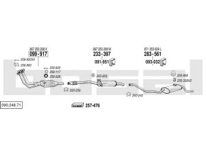 BOSAL 090.248.71 išmetimo sistema 
 Išmetimo sistema -> Išmetimo sistema, visa