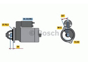 BOSCH 0 001 107 070 starteris 
 Elektros įranga -> Starterio sistema -> Starteris
012 911 023