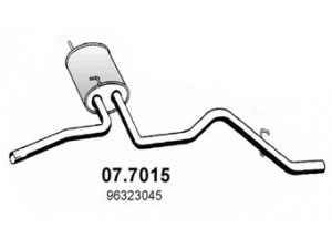 ASSO 07.7015 galinis duslintuvas 
 Išmetimo sistema -> Duslintuvas
96275892, 96318319, 96323045, 96323076