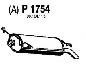 FENNO P1754 galinis duslintuvas 
 Išmetimo sistema -> Duslintuvas
1726-81, 96164115