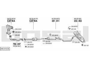 BOSAL 090.015.55 išmetimo sistema 
 Išmetimo sistema -> Išmetimo sistema, visa