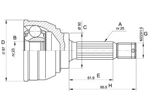 OPEN PARTS CVJ5044.10 jungčių komplektas, kardaninis velenas 
 Ratų pavara -> Sujungimai/komplektas
MB297372, MB297373, MB297492, MB526350