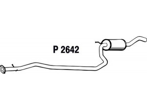 FENNO P2642 vidurinis duslintuvas 
 Išmetimo sistema -> Duslintuvas
1003546, 1039805