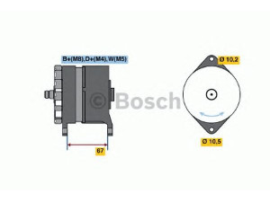 BOSCH 0 120 468 065 kintamosios srovės generatorius
1516469R, 1105368