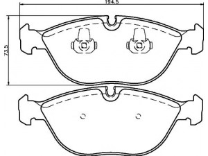 HELLA PAGID 8DB 355 008-261 stabdžių trinkelių rinkinys, diskinis stabdys 
 Techninės priežiūros dalys -> Papildomas remontas
3B7698151, 8D0698151D, 8N0698151D