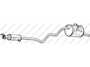BOSAL 287-061 galinis duslintuvas 
 Išmetimo sistema -> Duslintuvas
14300-82120, 14300-82660, 14300-82670