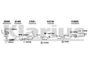 KLARIUS 790306U išmetimo sistema 
 Išmetimo sistema -> Išmetimo sistema, visa