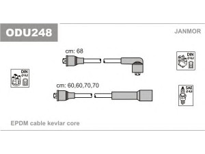 JANMOR ODU248 uždegimo laido komplektas 
 Kibirkšties / kaitinamasis uždegimas -> Uždegimo laidai/jungtys
1612456, 90007104