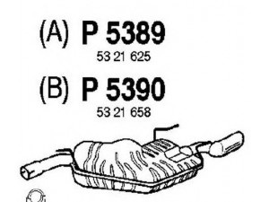 FENNO P5390 galinis duslintuvas 
 Išmetimo sistema -> Duslintuvas
5321633