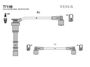 TESLA T719B uždegimo laido komplektas 
 Kibirkšties / kaitinamasis uždegimas -> Uždegimo laidai/jungtys