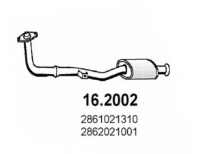 ASSO 16.2002 priekinis duslintuvas 
 Išmetimo sistema -> Duslintuvas
2861021310, 2861021320, 2862021001