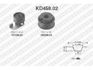 SNR KD458.02 paskirstymo diržo komplektas 
 Techninės priežiūros dalys -> Papildomas remontas
4438894, 5881593, 5952181