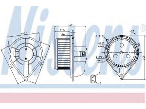 NISSENS 87128 vidaus pūtiklis 
 Šildymas / vėdinimas -> Orpūtė/dalys
46722702, 71734232