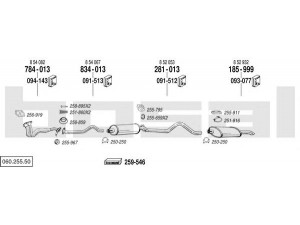 BOSAL 060.255.50 išmetimo sistema 
 Išmetimo sistema -> Išmetimo sistema, visa