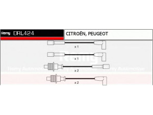 DELCO REMY DRL424 uždegimo laido komplektas 
 Kibirkšties / kaitinamasis uždegimas -> Uždegimo laidai/jungtys
95659598, 5967E5, 5967H5, 5967K4