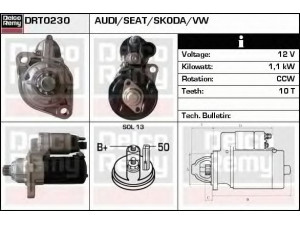 DELCO REMY DRT0230 starteris 
 Elektros įranga -> Starterio sistema -> Starteris
02M911023G, 02M911023M