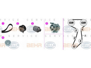 HELLA 8MP 376 817-831 vandens siurblio ir paskirstymo diržo komplektas
038 109 244 J, 03G 109 119, 03G 109 243