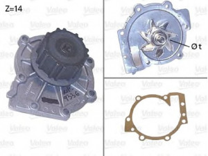 VALEO 506853 vandens siurblys 
 Aušinimo sistema -> Vandens siurblys/tarpiklis -> Vandens siurblys
272334, 2723340, 2723344, 8694627