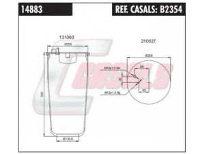 CASALS B2354 dėklas, pneumatinė pakaba 
 Pakaba -> Pneumatinė pakaba
81436006037, 81436010153