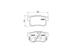 BREMBO P 28 061 stabdžių trinkelių rinkinys, diskinis stabdys 
 Techninės priežiūros dalys -> Papildomas remontas
43022TL0G50, 43022TL0G52