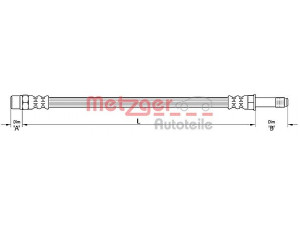 METZGER 4110365 stabdžių žarnelė 
 Stabdžių sistema -> Stabdžių žarnelės
31257707, 8683748