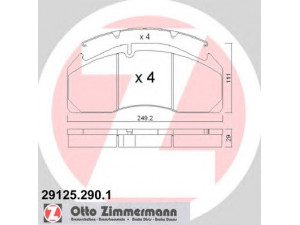 ZIMMERMANN 29125.290.1 stabdžių trinkelių rinkinys, diskinis stabdys 
 Techninės priežiūros dalys -> Papildomas remontas
20768092, 20918891, 20931343, 3095396