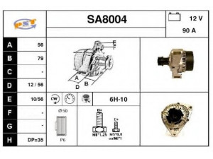 SNRA SA8004 kintamosios srovės generatorius 
 Elektros įranga -> Kint. sr. generatorius/dalys -> Kintamosios srovės generatorius
4734018, 8549438