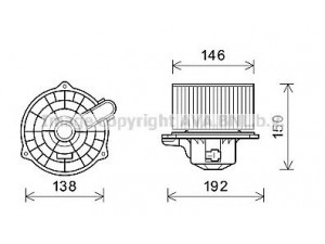 AVA QUALITY COOLING HY7554 elektrovariklis, vidinis pūtiklis