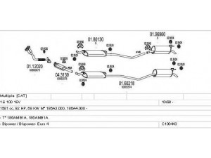 MTS C100443013162 išmetimo sistema 
 Išmetimo sistema -> Išmetimo sistema, visa