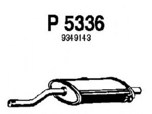 FENNO P5336 vidurinis duslintuvas 
 Išmetimo sistema -> Duslintuvas
8822272, 9349143