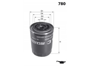 MECAFILTER H13 alyvos filtras 
 Techninės priežiūros dalys -> Techninės priežiūros intervalai
1109Q4, 7700106067, 7700864685