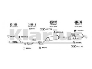 KLARIUS 790296E išmetimo sistema 
 Išmetimo sistema -> Išmetimo sistema, visa