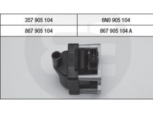 BRECAV 214.002 ritė, uždegimas
357 905 104, 6N0 905 104, 867 905 104