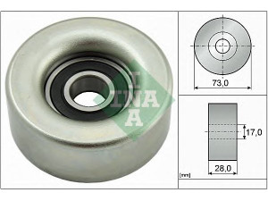 INA 532 0783 10 kreipiantysis skriemulys, V formos rumbuotas diržas 
 Diržinė pavara -> V formos rumbuotas diržas/komplektas -> Laisvasis/kreipiamasis skriemulys
ZJ01-15-940