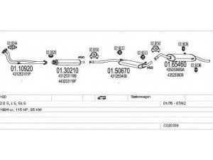 MTS C020338007339 išmetimo sistema 
 Išmetimo sistema -> Išmetimo sistema, visa