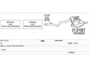 MTS C050393025147 išmetimo sistema 
 Išmetimo sistema -> Išmetimo sistema, visa