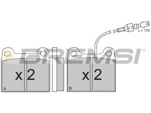 BREMSI BP2131 stabdžių trinkelių rinkinys, diskinis stabdys 
 Techninės priežiūros dalys -> Papildomas remontas
424895, 425060, 0017482300, 0017482300
