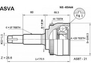 ASVA NS-65A44 jungčių komplektas, kardaninis velenas 
 Ratų pavara -> Sujungimai/komplektas
39100-4N175, 39100-5J010, 39100-6J915