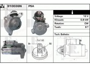EDR 910036N starteris 
 Elektros įranga -> Starterio sistema -> Starteris
9625168680