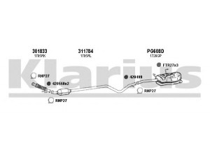KLARIUS 630836U išmetimo sistema 
 Išmetimo sistema -> Išmetimo sistema, visa